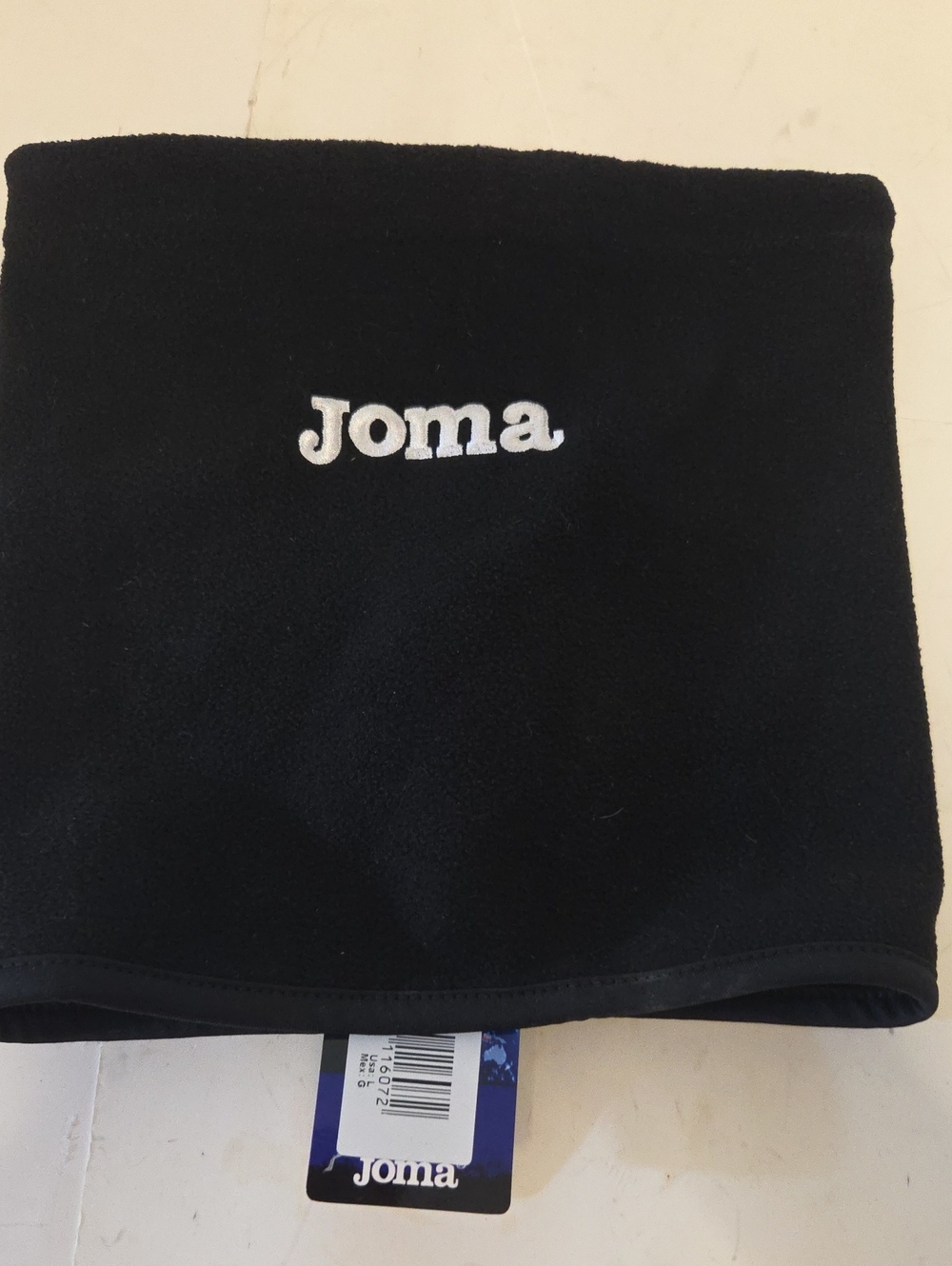 Joma Black Fleece Neck Warmer - Men's Scarf Large Sz Nwt
